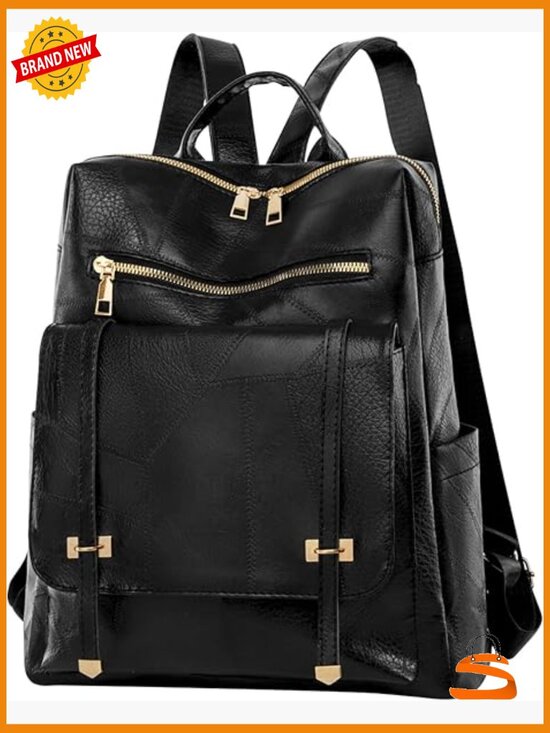 PU Leather Fashion Backpack Purse for Women Travel Shoulder Bag main image 6